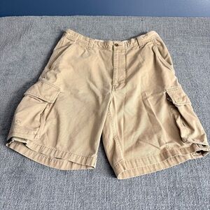 Ralph Lauren Polo Jeans Mens VTG Cargo Shorts 67th REG Sz 36 Military Tan Khaki